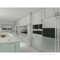 Italian contemporary solid wood light green kitchen cabinets